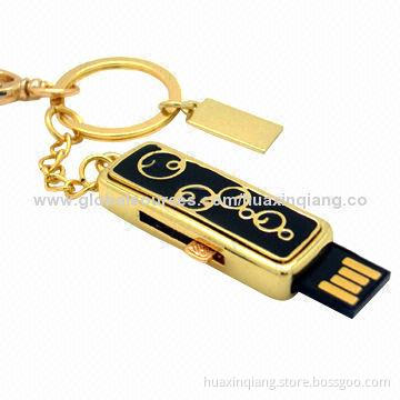 USB Flash Drive, Diamond Push-pull Style, USB 2.0, 5-year Warranty